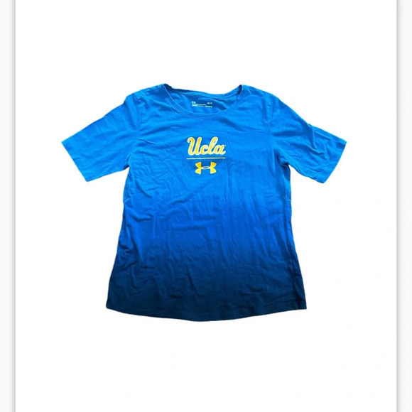 UCLA Bruins Under Armour Short Sleeve Tee Women Blue Ombre Sz M soft & stretchy - Picture 2 of 7